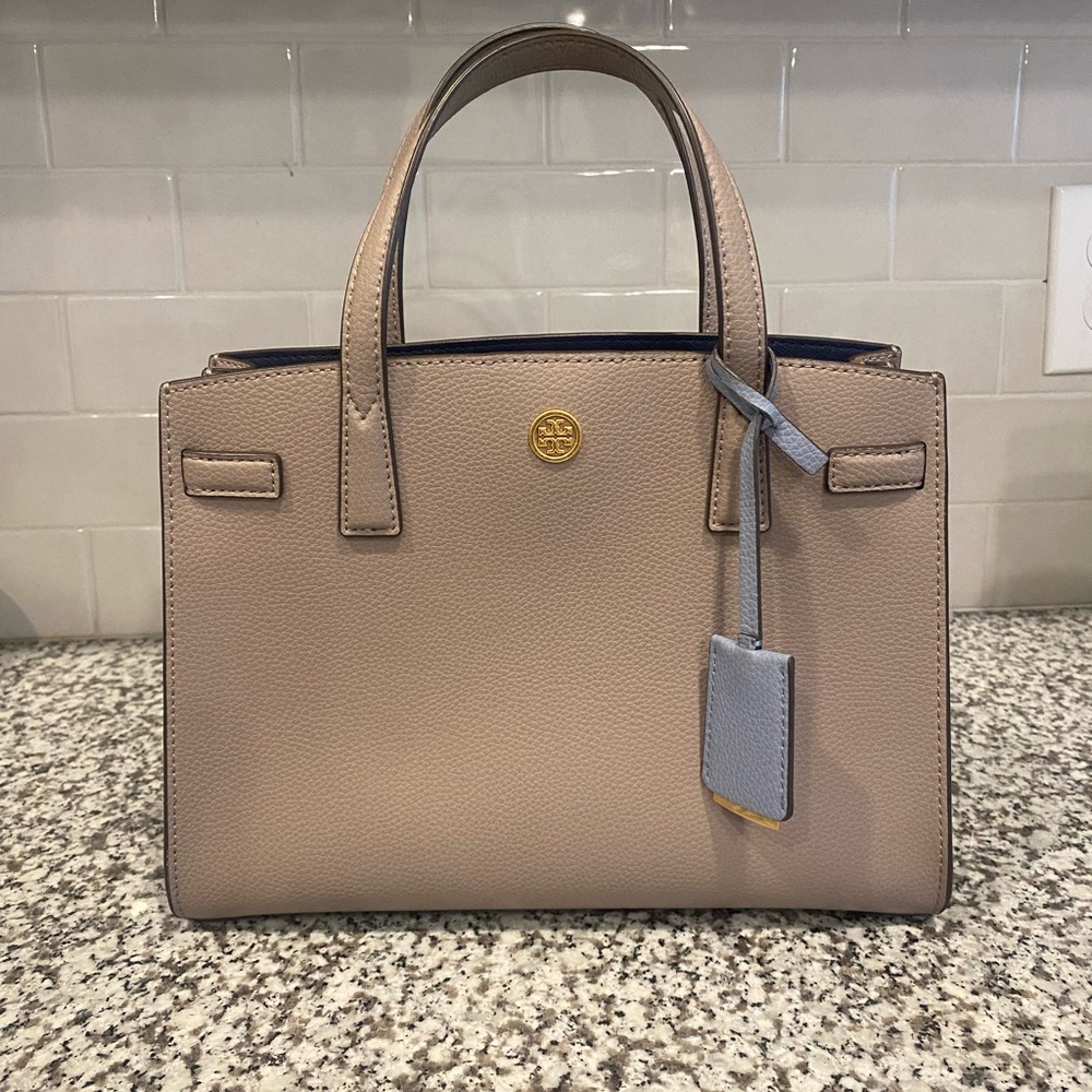 Tory Burch Small Walker Bag in Gray Heron